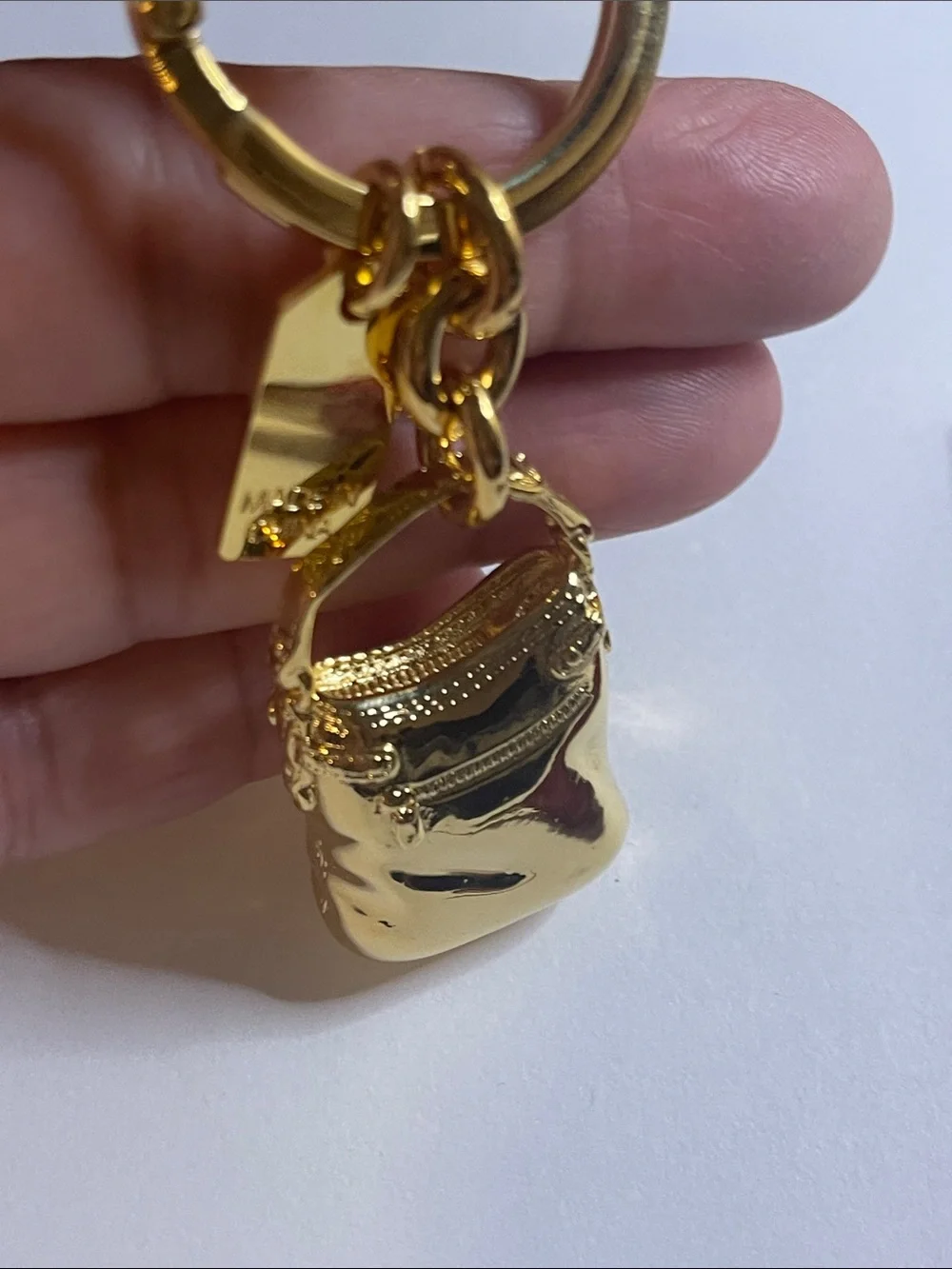 Coach Gold Mini Bleecker Bag Keychain Charm and Coach Pen